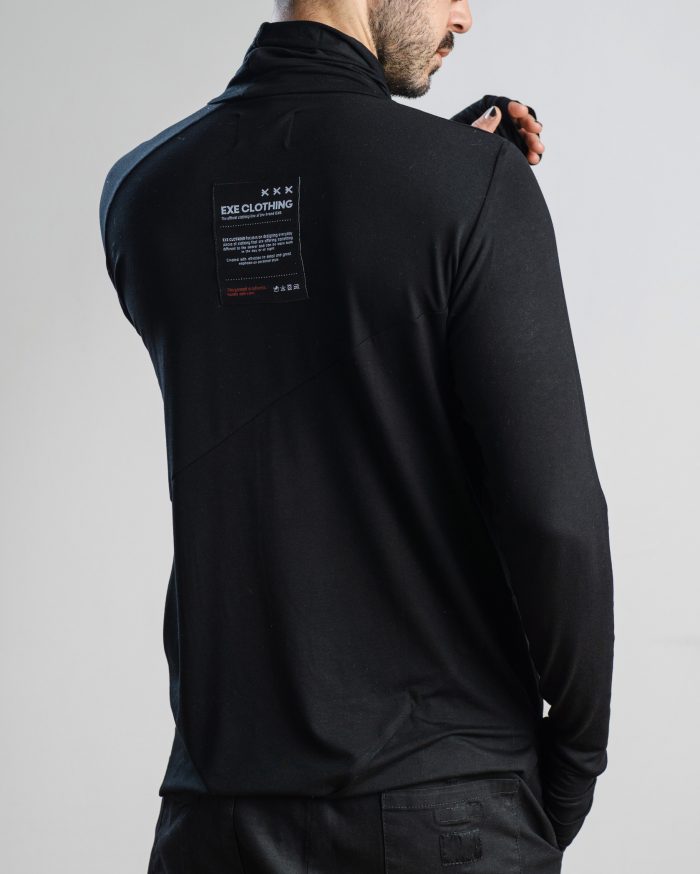 EXE CLOTHING Мъжка блуза с дълъг ръкав в черно