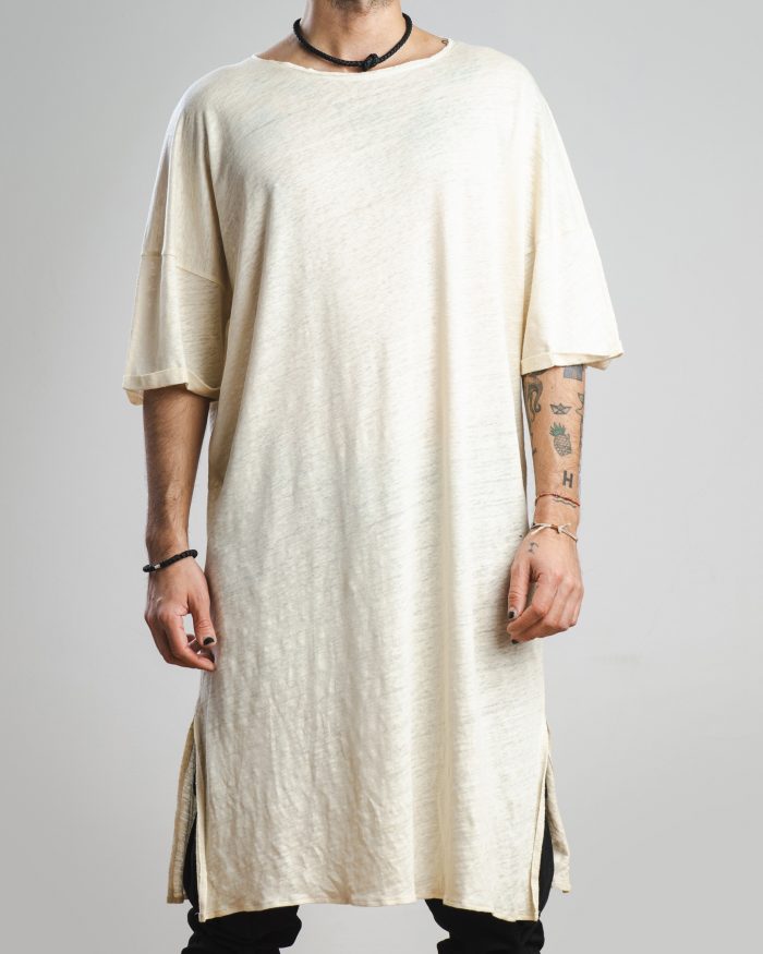 EXE CLOTHING Тениска в цвят слонова кост