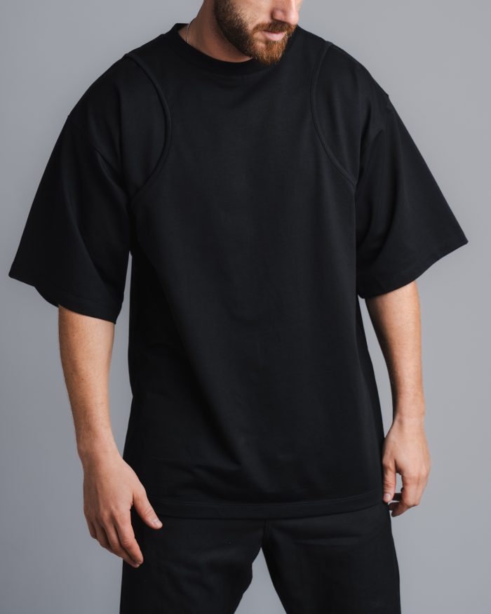 EXE CLOTHING черна тениска с принт